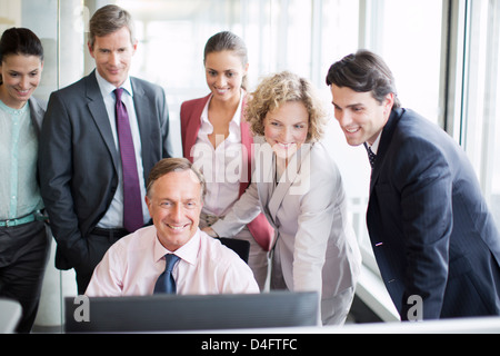 Business people using computer in office Stock Photo
