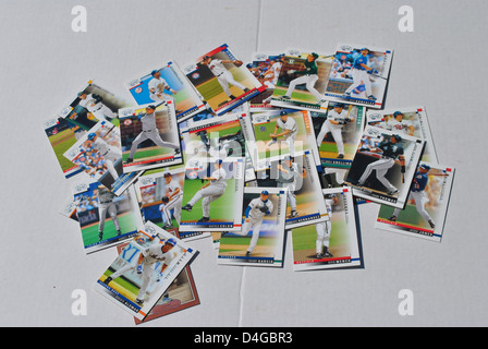 collection  of  baseball  cards Stock Photo