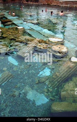 Cleopatra's Bath (thermal Bath), antique city of Hierapolis on Pamukkale, Denizli Province, Aegean Region, Turkey, Asia Stock Photo