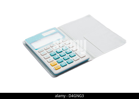 domestic small calculator, green key Stock Photo