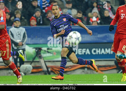 Munich, Germany. 13th March 2013. Theo Walcott (Arsenal), MARCH 13, 2013 - Football / Soccer : UEFA Champions League Round of 16, 2nd leg match between FC Bayern Munchen 0-2 Arsenal at Allianz Arena in Munich, Germany. (Photo by Takamoto Tokuhara/AFLO/Alamy Live News) Stock Photo