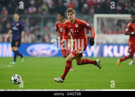 Munich, Germany. 13th March 2013. Toni Kroos (Bayern), MARCH 13, 2013 - Football / Soccer : UEFA Champions League Round of 16, 2nd leg match between FC Bayern Munchen 0-2 Arsenal at Allianz Arena in Munich, Germany. (Photo by Takamoto Tokuhara/AFLO/Alamy Live News) Stock Photo