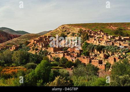 Berber village near Tahnaout, High Atlas, Morocco, North Africa Stock Photo