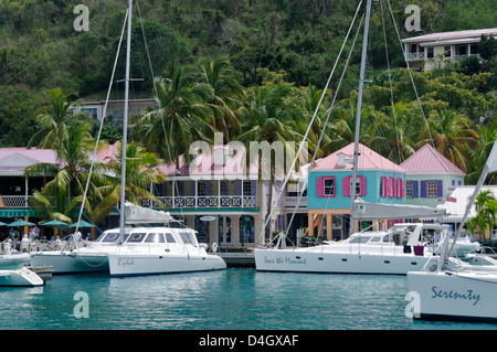 Great Harbour, Jost Van Dyke, the smallest of the four main islands of the British Virgin Islands, West Indies, Caribbean Stock Photo