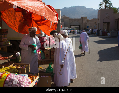 Arab men in the Souk, Nizwa, Oman, Middle East Stock Photo
