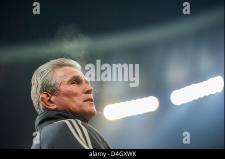 Munich, Germany. 13th March 2013. Munich's coach Jupp Heynckes before the UEFA Champions League soccer round of sixteen between FC Bayern Munich and Arsenal FC at Fußball Arena München in Munich, Germany, 13 2012. Photo: Marc Müller dpa /Alamy Live News Stock Photo