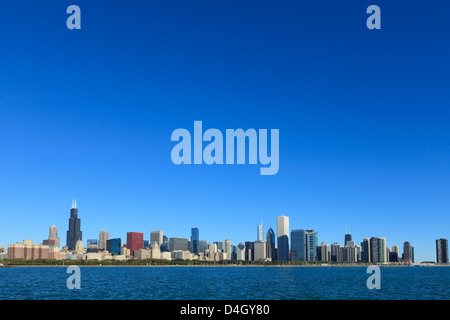 Skyline from Lake Michigan, Chicago, Illinois, USA Stock Photo