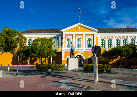 Fort Amsterdam in Willemstad, UNESCO World Heritage Site, Curacao, ABC Islands, Netherlands Antilles, Caribbean Stock Photo