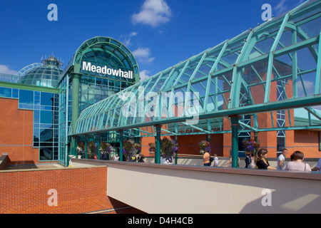 Exterior of Meadowhall Shopping Centre, Sheffield, South Yorkshire, Yorkshire, England, UK Stock Photo