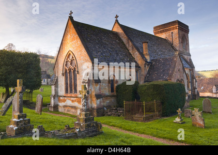 The church of St. Barnabas in the Cotswold village of Snowshill, Gloucestershire, England, UK Stock Photo