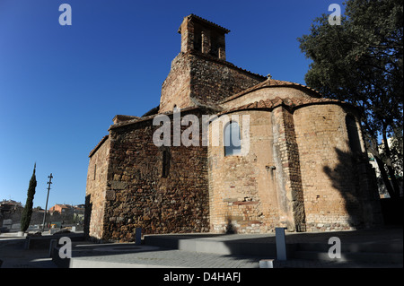 Pre-romanesque Church of Saint Peter. View of the trefoil apse. 9th-10th centuries. Terrassa. Catalonia. Spain. Stock Photo