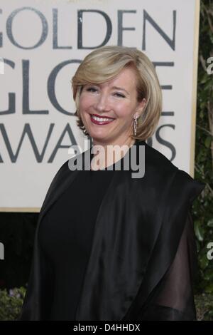 Actress Emma Thompson arrives for the 66th Annual Golden Globe Awards at the Beverly Hilton Hotel in Beverly Hills, California, USA, 11 January 2009. The Golden Globes honour excellence in film and television. Photo: Hubert Boesl Stock Photo