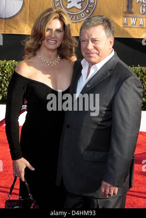 Actor William Shatner and his wife Elizabeth Anderson Martin arrive at the 15th Annual Screen Actor's Guild Awards at Shrine Auditorium in Los Angeles, USA, 25 January 2009. Screen Actors Guild Awards are presented to winners in five film and eight primetime television categories. Photo: Hubert Boesl Stock Photo