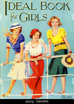 IDEAL BOOK FOR GIRLS Cover of book published by Dean & Son Ltd in London in 1936 Stock Photo