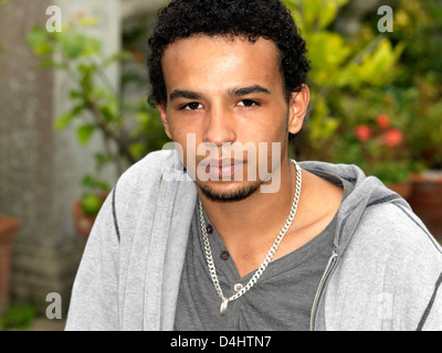 Portrait Of A Man Mixed Race In His Twenties England Stock Photo