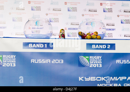rugby seeding ceremony conference official world cup rugby7 Stock Photo