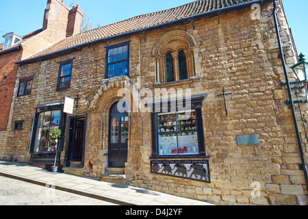 Norman House on Steep Hill Lincoln Lincolnshire England Stock Photo