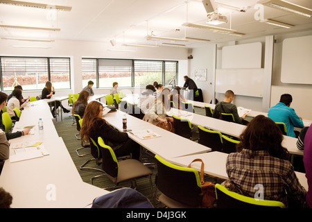 University students in a lecture, lecture theatre, Edgbaston Campus, Birmingham University UK