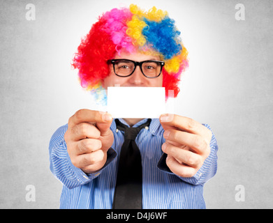 Selective focus on the blank white card Stock Photo