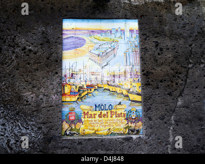 Ceramic Plaque in Marina Grande Sorrento Italy Stock Photo