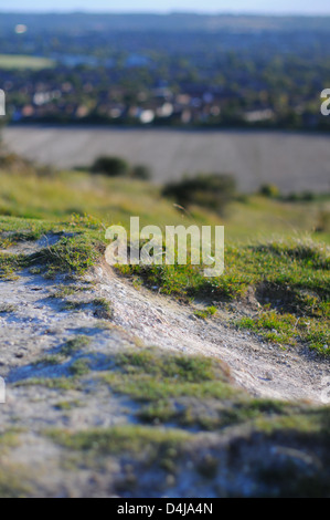 View from the top of Warden Hill, looking over Luton, Bedfordshire, England. Stock Photo