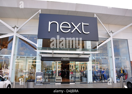 'Next' fashion clothing store, The Peel Centre, Skimped Hill Stock ...