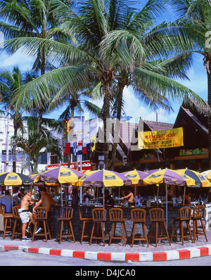 Beachfront bar in Patong, Phuket, Phuket Province, Thailand Stock Photo