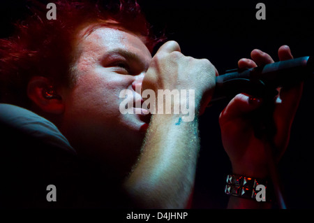 Deryck Whibley. Sum 41 concert at Arena Moscow.  Jul 25, 2012 - Arena Moscow, Moscow, Russia Stock Photo