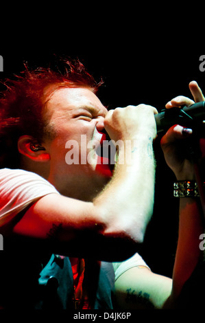 Deryck Whibley. Sum 41 concert at Arena Moscow.  Jul 25, 2012 - Arena Moscow, Moscow, Russia Stock Photo