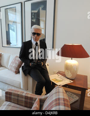 Fashion designer Karl Lagerfeld is seen at the end of Fendi women's ...