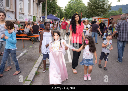 Freiburg, Germany, visitors at the Multicultural Festival in Freiburg Suedwind Stock Photo