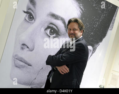 Son of actress Audrey Hepburn, Sean H. Ferrer, poses during the exhibition ?timeless audrey? at the subway station of the central terminal in Berlin, Germany, 12 March 2009. More than 1,200 exponats tell the Oscar winner?s life story. The exhibition?s proceeds will be distributed among abused children and help them afford to go to school. Hepburn would turn 80 on 04 May. Photo: RAI Stock Photo