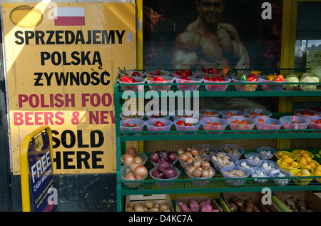 Polish food & drink shop in Peckham, South London Stock Photo