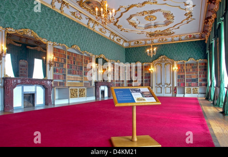 The Library at Wrest Park, Silsoe, Bedfordshire. A 90 acre park and gardens with a French-style mansion. Stock Photo