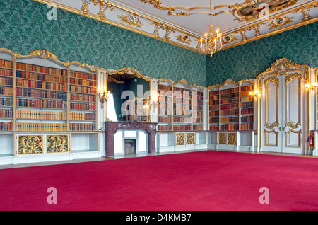 The Library at Wrest Park, Silsoe, Bedfordshire. A 90 acre park and gardens with a French-style mansion. Stock Photo