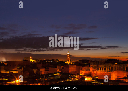 Aerial view of clouds over Marrakesh Stock Photo