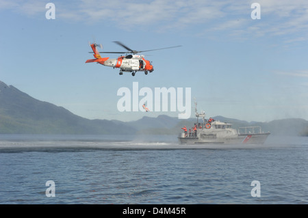 Station Ketchikan, Air Station Sitka helo op Stock Photo