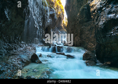 River rushing through rocky canyon Stock Photo
