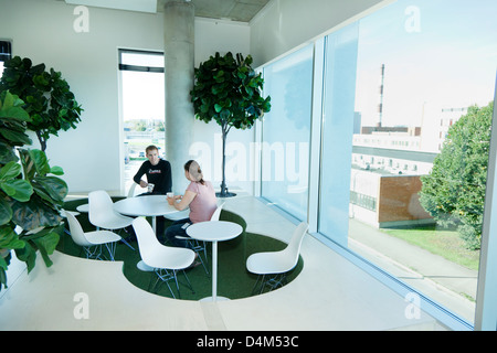Tallinn, Estonia, employees of Skype in the cafeteria of Skype Worldwide Headquarters Stock Photo