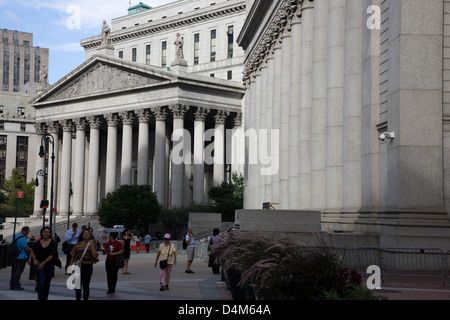 The Thurgood Marshall United States Courthouse at 40 Centre Street on Foley Square, New York Stock Photo