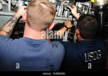 Coast Guard Cutter Decisive prepares for Mardi Gras Stock Photo