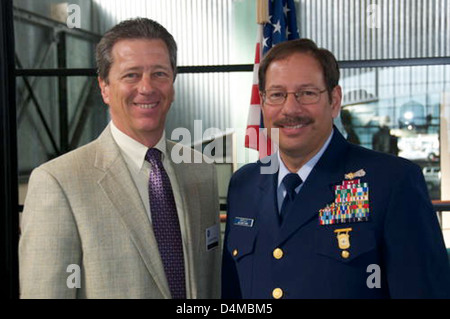 Rear Adm. Joseph 'Pepe' Castillo and Capt. Bruce Horton Stock Photo