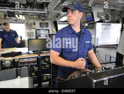 Coast Guard Cutter Active prepares for Bering Sea patrol Stock Photo