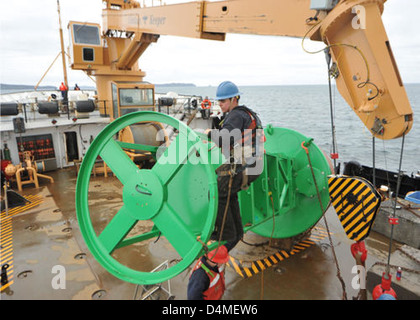 SPAR works local Kodiak buoy Stock Photo