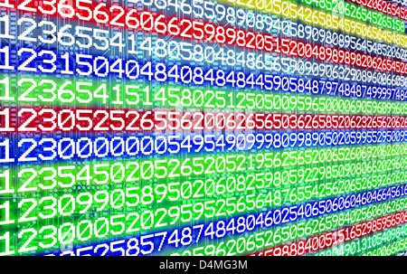Bunch of numbers as the background Stock Photo