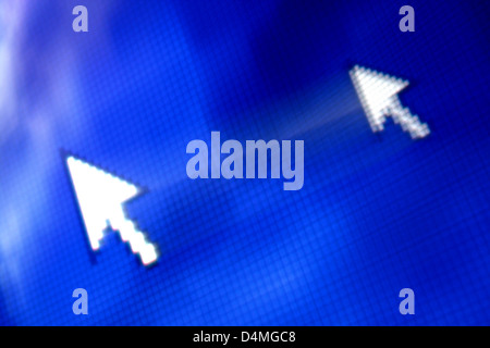 cursor arrow in move abstract background Stock Photo