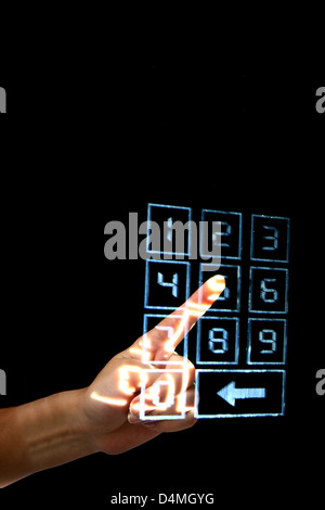 enter secret code on numpad security control Stock Photo - Alamy