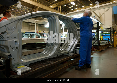Saarlouis, Germany, Ford plant in Saarlouis, processing of side parts Stock Photo