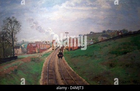 Lordship Lane Station, Dulwich by Camille Pissarro, 1871, Courtauld Institute of Art, Somerset House, London, England, UK, United Stock Photo