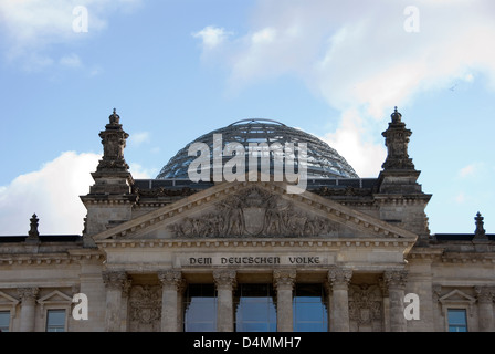 The Reichstag building in Berlin, Germany , It was opened in 1894 as a Parliament of the German Empire and work till today. Stock Photo